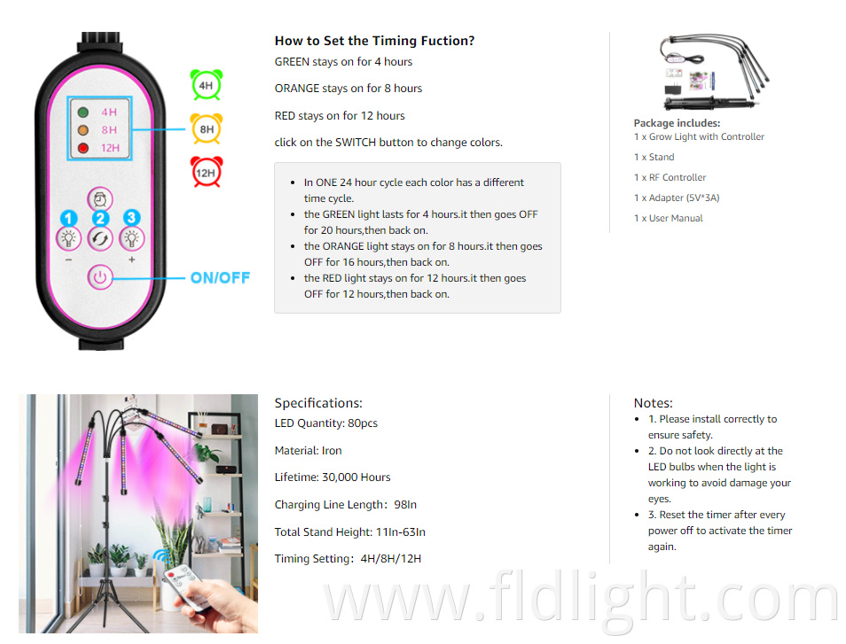 For Indoor Flowers Plants Growth Lighting